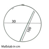 Pflanzenstütze rund - Ø30 cm - 100 cm hoch - Blumenhalter Stütze Blumen Stauden Büsche grün