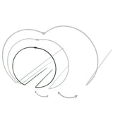 Pflanzenstütze rund - Ø30 cm - 100 cm hoch - Blumenhalter Stütze Blumen Stauden Büsche grün