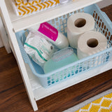 Körbchen Aufbewahrungskorb - 37x26x14 cm - Kunststoffkorb - Größe L - Organizer Ordnung - Aufbewahrung Bad Korb Kinderzimmer Haushalt