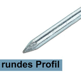 10 Stück Stahl Felsnagel 30 cm - rundes Profil Ø9mm - Hering Zelthering harter Boden Zeltnagel Zeltpflock Erdspieß Camping Zubehör Outdoor Set