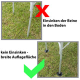 Bigfoot Universal Fußkappen für Ø2-3,5cm Einsinkschutz für Garten-Stuhl Camping-Tisch verhindert Einsinken Fußteller Beinkappen Bodenschutz Rund Stuhlfuß Zellstangenfuß Tarpstangenteller