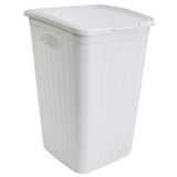 Wäschekorb 50 Liter groß - Rattanoptik mit Deckel - Wäschesammler mit Löcher 38x36x54cm Wäschebox Wäschesortierer Haushaltskorb Korb Haushalt Kunststoff Wäschetruhe Wäschetonne Wäschesack