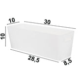 Ordnungsbox - 30x10x10 cm - milchig-transparent - 2 Liter - Ordnungskorb Schubladenorganizer