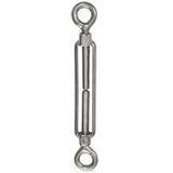 Edelstahl Spannschloss Spannschraube D-5mm - M5 - beidseitigen Ösen - V2A - Seilspanner Segelspanner für Drahtseil - 11-17cm lang Wantenspanner Bruchlast 650kg