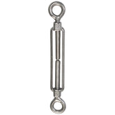 Edelstahl Spannschloss Spannschraube D-6mm - M6 - beidseitigen Ösen - V2A - Seilspanner Segelspanner für Drahtseil - 14-21cm lang Wantenspanner Bruchlast 1200kg