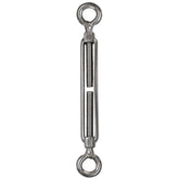 Edelstahl Spannschloss Spannschraube D-10mm - M10 - beidseitig Öse - V2A - Seilspanner Segelspanner für Drahtseil - 22-34 cm lang Wantenspanner Bruchlast 2800kg