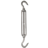 Edelstahl Spannschloss Spannschraube D-4mm - M4 - beidseitigen Haken - V2A - Seilspanner Segelspanner für Drahtseil - 10-14cm lang Wantenspanner Bruchlast 100 kg