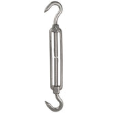 Edelstahl Spannschloss Spannschraube D-5mm - M5 - beidseitigen Haken - V2A - Seilspanner Segelspanner für Drahtseil - 11-17cm lang Wantenspanner Bruchlast 130kg