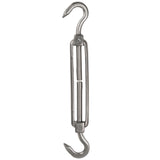 Edelstahl Spannschloss Spannschraube D-5mm - M5 - beidseitigen Haken - V2A - Seilspanner Segelspanner für Drahtseil - 11-17cm lang Wantenspanner Bruchlast 130kg