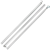 Aluminium Dachhakenstange Zeltstange - mit Klemme und Haken - teleskopierbar 210-290 cm - Ø28/25 mm 3 Teile - leicht stabil Ersatz Gestänge Zelt Vorzelt - Camping Teleskopstange Dachstange
