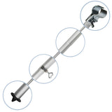 Aluminium Zeltstange Sturmstange - mit Fuß und Klemme - teleskopierbar 210-290cm - Ø28/25mm 3 Teile leicht stabil Ersatz Gestänge für Zelt Vorzelt Camping Teleskopstange Aufstellstange