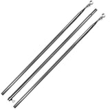 Stahl Verandastange Zeltstange - mit 2x Klemmen - teleskopierbar 210-290cm - 22/19mm - 3 Teile Verandastange leicht stabil - Ersatz Gestänge Zelt Vorzelt Camping Zubehör Teleskopstange Dachauflagestange