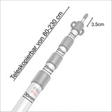 Aluminium Zeltstange - mit Spitze Ösen für Zeltschnur - teleskopierbar 80-230 cm 4 SegmenteTeile - 30/25/22/19 mm Ersatz Gestänge Zelt Vorzelt Camping Teleskopstange Aufstellstange