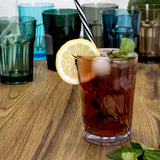 6 x Campingglas aus Acryl 400ml - Trinkglas Acrylglas Wasserglas Kunststoff Camping Garten Echtglasoptik Picknick Becher Kinder Senioren Longdrink Coktail