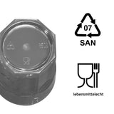 Campingglas aus Acryl 260ml - 6 Personen - Trinkglas Acrylglas Wasserglas Kunststoff Camping Garten Echtglasoptik Picknick Becher Kinder Senioren Longdrink Coktail