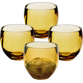 4x Campingglas aus Acryl 400ml - Weinglas ohne Stiel Acrylglas Wasserglas Kunststoff Camping Garten Echtglasoptik Picknick Becher Kinder Senioren Longdrink Coktail