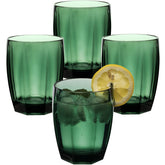 4x Campingglas aus Acryl 320ml bunt - Trinkglas Acrylglas Wasserglas Kunststoff Camping Garten Echtglasoptik Picknick Becher Kinder Senioren Longdrink Coktail