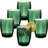 6x Campingglas aus Acryl 320ml bunt - Trinkglas Acrylglas Wasserglas Kunststoff Camping Garten Echtglasoptik Picknick Becher Kinder Senioren Longdrink Coktail