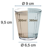 6 x Campingglas aus Acryl 360ml bunt - Trinkglas Acrylglas Wasserglas Kunststoff Camping Garten Echtglasoptik Picknick Becher Kinder Senioren Longdrink Coktail