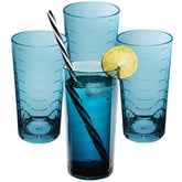 Campingglas aus Acryl 260ml - 4 Personen - Trinkglas Acrylglas Wasserglas Kunststoff Camping Garten Echtglasoptik Picknick Becher Kinder Senioren Longdrink Coktail