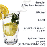4x Campingglas aus Acryl 300ml klar - Trinkglas Acrylglas Kunststoff Wasserglas Camping Garten Echtglasoptik Picknick Becher Kinder Senioren Longdrink Coktail