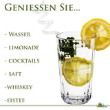 4x Campingglas aus Acryl 300ml klar - Trinkglas Acrylglas Kunststoff Wasserglas Camping Garten Echtglasoptik Picknick Becher Kinder Senioren Longdrink Coktail