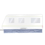 Bodenschürze Wohnwagenschürze 600x50 cm - Grau - mit 2 großen Aufbewahrungstaschen 95x85x30cm - Windschutz für Vorzelt Windblende Wangenschürze Camping Zubehör