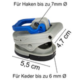 Vorzeltclip Kunststoff Befestigung für Dachhakenstange Zeltstange Halterung ohne Bohren - Klemme für Gestänge - Vorzelt Clips Stange Halter - Spanner - Zelt Sonnensegel - Camping Zubehör