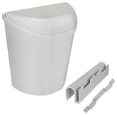 Mülleimer 26x29cm für Camping Küche - 7 Liter - Grau - Hängender Mülleimer Einfache Montage an Leisten Schranktüren Wandmontage Abfalleimer mit Halterungen