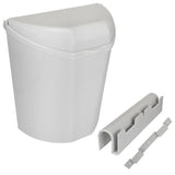 Mülleimer 26x29cm für Camping Küche - 7 Liter - Grau - Hängender Mülleimer Einfache Montage an Leisten Schranktüren Wandmontage Abfalleimer mit Halterungen