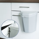 Mülleimer 26x29cm für Camping Küche - 7 Liter - Grau - Hängender Mülleimer Einfache Montage an Leisten Schranktüren Wandmontage Abfalleimer mit Halterungen