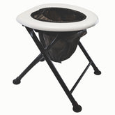Faltbare Toilette mit Plastikbeutel - bis 120kg Sitzhöhe 40cm Camping Nottoilette Mobile Toilettenbeutel klappbar Toilettenstuhl WC Garten Zelt Pool Baustelle
