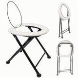 Faltbare Toilette mit Plastikbeutel - bis 120kg Sitzhöhe 40cm Camping Nottoilette Mobile Toilettenbeutel klappbar Toilettenstuhl WC Garten Zelt Pool Baustelle