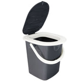 Camping Eimertoilette mit Deckel und Sitzbrille - bis 120kg belastbar - Sitzhöhe 35cm Toiletteneimer Campingtoilette ohne Chemie WC Hygieneeimer Gartentoilette Pool Baustelle Wohnmobil mobile Toilette