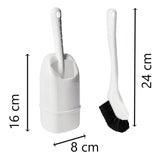 Campingtoiletten-Bürste 24cm mit Halter Klobürste WC klein Toilettenbürste für Chemietoiletten Camping Boot Toilette Reinigung Zubehör Outdoor WC Garnitur Set Reisemobil Badezimmer