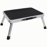 Trittstuffe Wohnwagen Wohnmobil Klappbar mit Tragegriff 38x26cm - 1-Stufig 17cm hoch - 150kg Traglast Einstieg Tritthilfe Trittleiter Tritthocker Stahl Tritt Stufe Camping Leiter Caravan Senioren