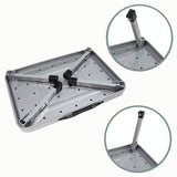 Trittstuffe Wohnwagen Wohnmobil Klappbar mit Tragegriff 38x26cm - 1-Stufig 17cm hoch - 150kg Traglast Einstieg Tritthilfe Trittleiter Tritthocker Stahl Tritt Stufe Camping Leiter Caravan Senioren