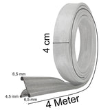 Doppelkeder Adapter mit Kederschiene 8mm - Drive away - 4 Meter Kederleiste für Wohnwagen Wohnmobil Caravan - Zeltkeder Vorzelt 6mm/4mm Keder Verbindung Kederband robust und biegsam grau 4m Kunststoff