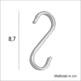 S-Haken - Edelstahl schwarz - Aufhängung - Küche Badezimmer Werkstatt Universalhaken