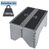 Caravan Trittstufe Klappbare Stufe 45x30x23 cm aus Kunststoff bis zu 150kg belastbar mit Anti-Rutsch-Trittfläche Einstiegshilfe Einzeltritt Faltbar Wohnwagen Wohnmobil Fußbank Trittleiter