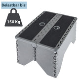 Caravan Trittstufe Klappbare Stufe 45x30x23 cm aus Kunststoff bis zu 150kg belastbar mit Anti-Rutsch-Trittfläche Einstiegshilfe Einzeltritt Faltbar Wohnwagen Wohnmobil Fußbank Trittleiter