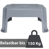 Caravan Trittstufe 50x34x23 cm aus Kunststoff bis zu 150kg belastbar mit Anti-Rutsch-Trittfläche Einstiegshilfe Einzeltritt Faltbar Wohnwagen Wohnmobil Fußbank Trittleiter