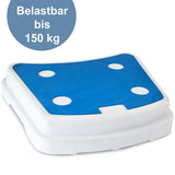 Caravan Trittstufe 48x38x10 cm Halbe Stufe aus Kunststoff bis zu 150kg belastbar mit Anti-Rutsch-Trittfläche Einstiegshilfe Einzeltritt Faltbar Wohnwagen Wohnmobil Fußbank Trittleiter