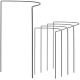 Pflanzenstütze Staudenstütze halbrund grau - Ø 38 cm - 100 cm hoch - aus 4mm kunststoffummantelten Draht - Für den Garten - Metall - Buschstütze - Staudenstütze - Pflanzbogen Staudenhalter Rankhilfe Pflanzenring