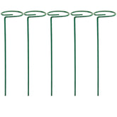 Pflanzenstütze mit Blumenring 40 cm hoch - Ring Ø6,5 cm - aus 4mm kunststoffummantelten Draht - Grün Single Stem - Metall - Blumenstütze Buschstütze - Staudenstütze - Blumenhalter Rankhilfe Pflanzenring Zimmerpflanzen