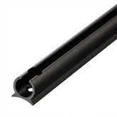 Alu Kederschiene - 1,2 Meter SCHWARZ Kederleiste Ø9mm (passend für 6-8mm Keder) Aluminium Kederprofil Befestigungsleiste für Wohnwagen Wohnmobil Zelt Vorzelt Sonnensegel Schürzenleiste Vorzeltschiene
