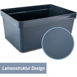 Ordnungsbox - NAVYBLAU Dunkelblau - 20x20x8 cm - 2,5 Liter - Ordnungskorb Schubladenorganizer Organizerbox Ordnungssystem Kunststoff Aufbewahrung Schrank Bad