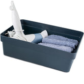Ordnungsbox - NAVYBLAU Dunkelblau - DINA4-Format - 11 cm hoch | 36,5x26x11 cm - 11 Liter - Ordnungskorb Schubladenorganizer Organizerbox Ordnungssystem Kunststoff Aufbewahrung Schrank Bad