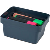 Ordnungsbox - 16x12x8 cm - 1,2 Liter - Ordnungskorb Schubladenorganizer Organizerbox Ordnungssystem Kunststoff Aufbewahrung Schrank Bad