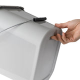 Wringeimer mit Siebaufsatz, Ausguss und Metall-Henkel - 12 Liter - grau - Rechteckig - Skala Putzeimer Wischeimer Wringeimer Eimer Haushaltseimer Wassereimer Wischmop-Eimer